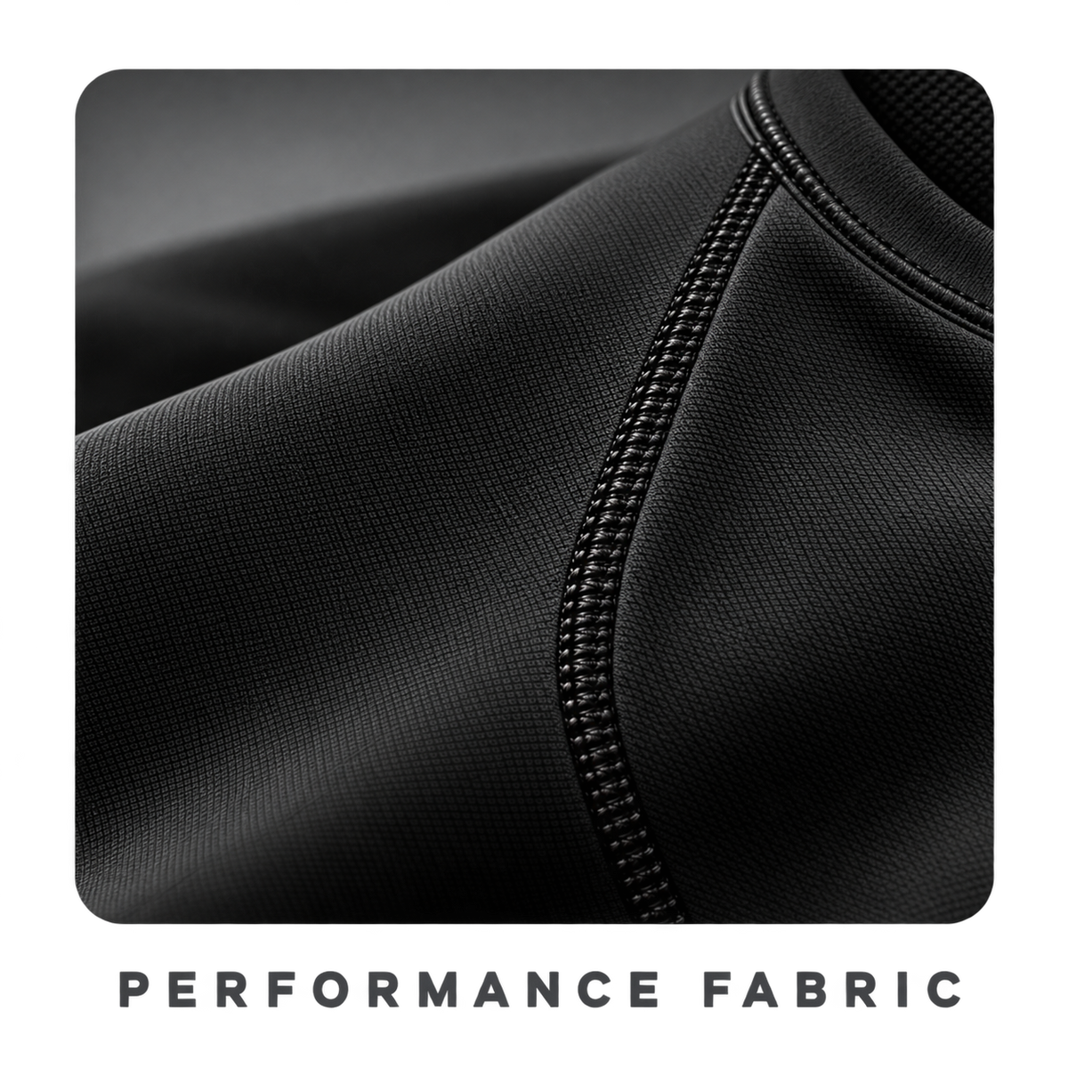 Black — Tonal Rune — performance fabric detail — Berserk Compression Long-Sleeve
