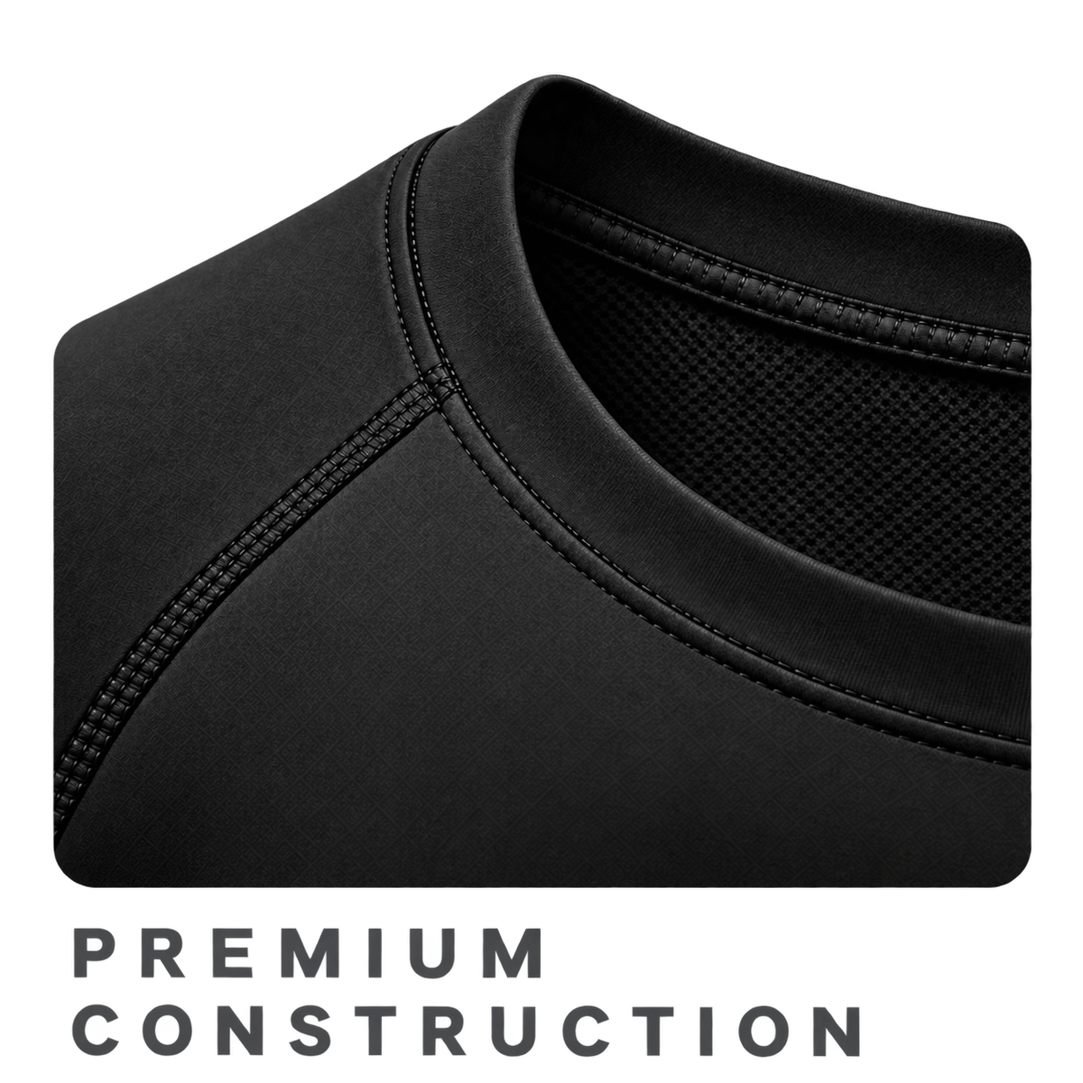 Black — Tonal Rune — premium construction detail — Berserk Compression Long-Sleeve