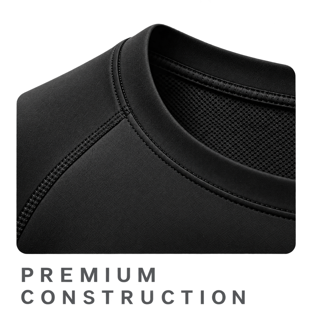 Black — White Rune — premium construction detail — Berserk Compression Long-Sleeve