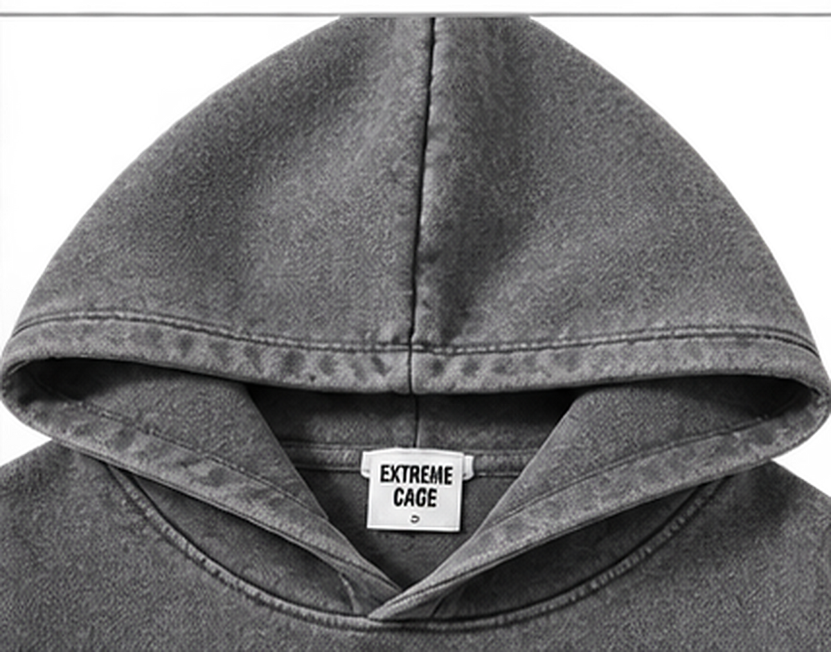 Black — hood detail — Blamacar Drip Graphic Oversized Hoodie