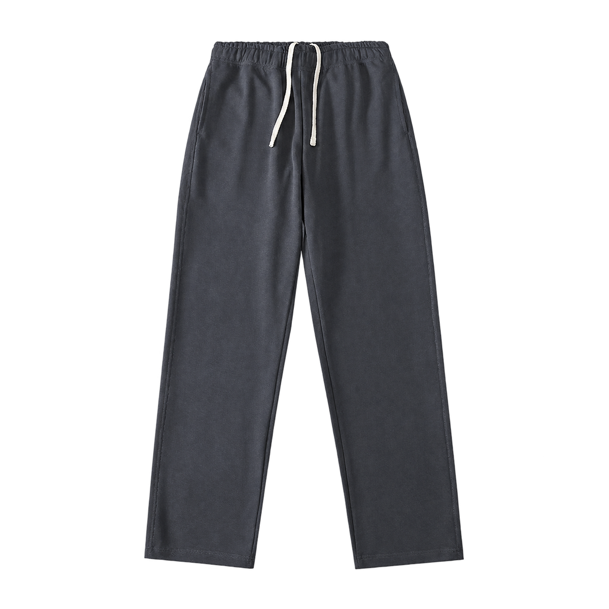 Everyday Terry Track Pants in Carbon Gray, straight-leg fit