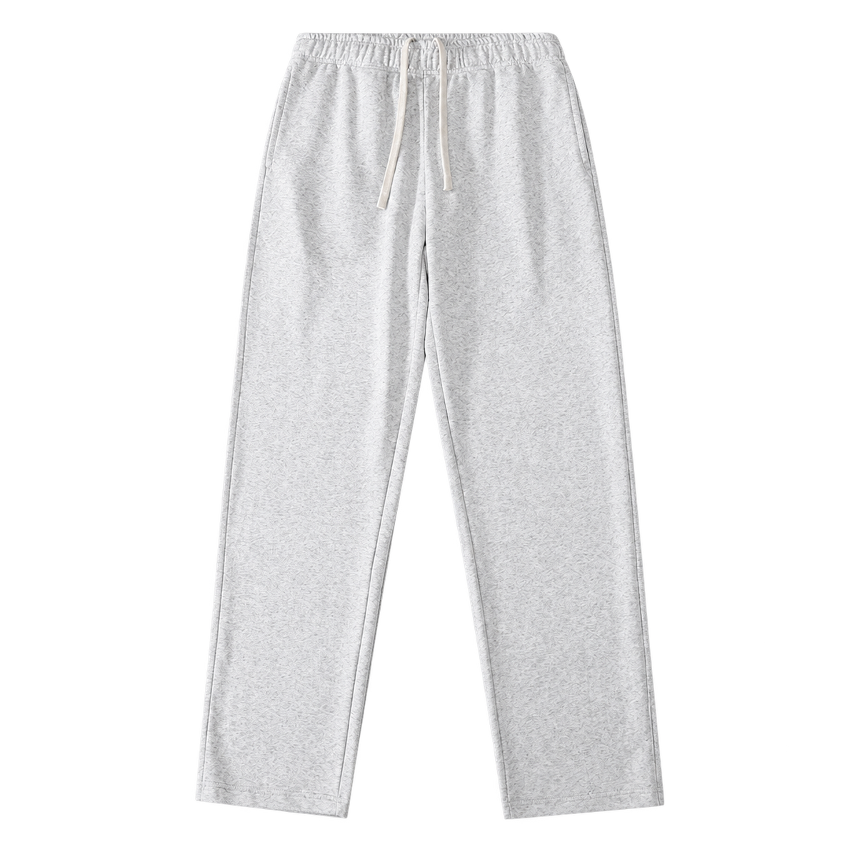 Everyday Terry Track Pants in Light Heather Gray, straight-leg fit