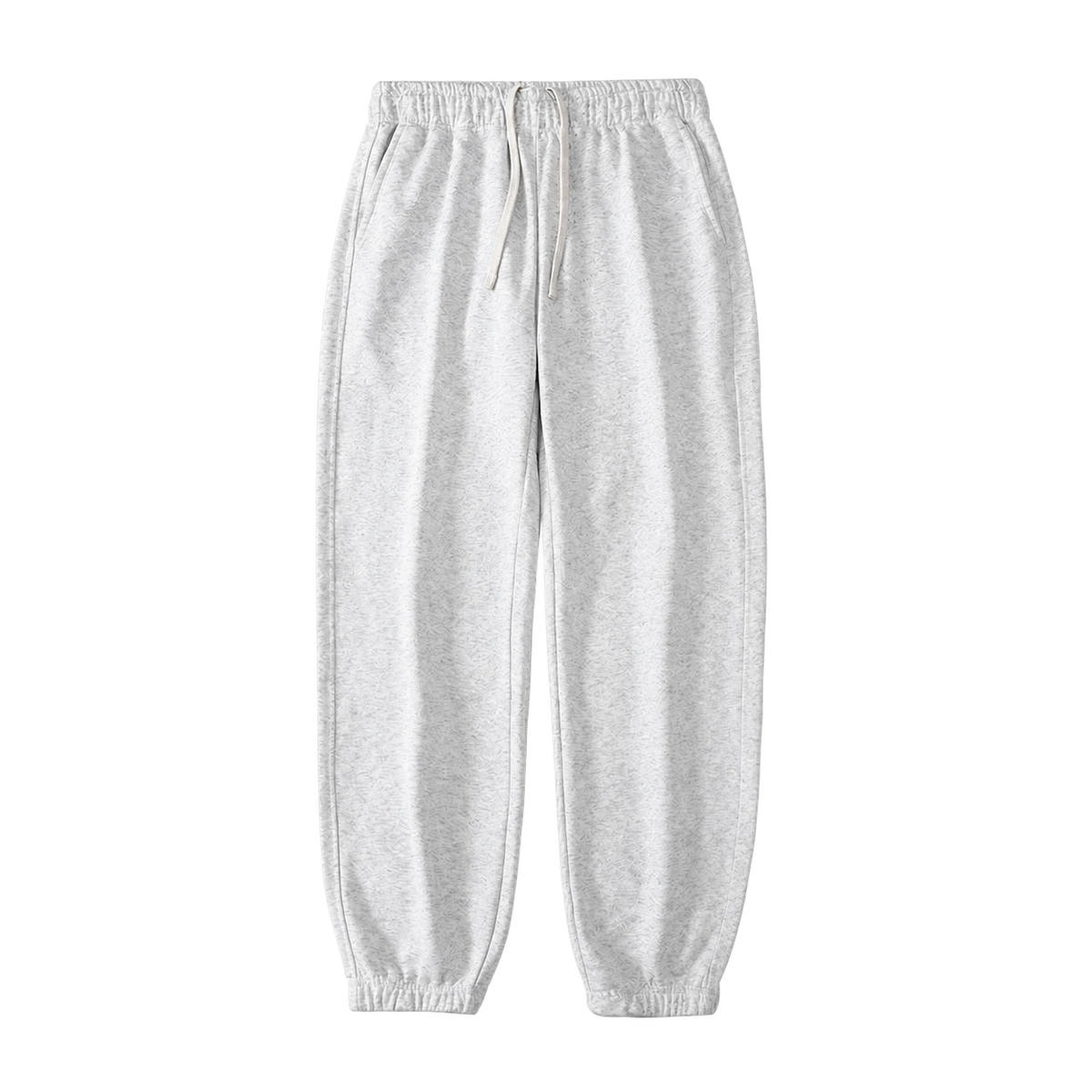 Everyday Terry Track Pants in Light Heather Gray, tapered fit