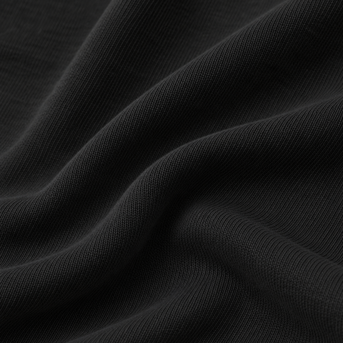 Gothic Rose Oversized Graphic Tee Black colorway, close-up of black fabric texture and folds