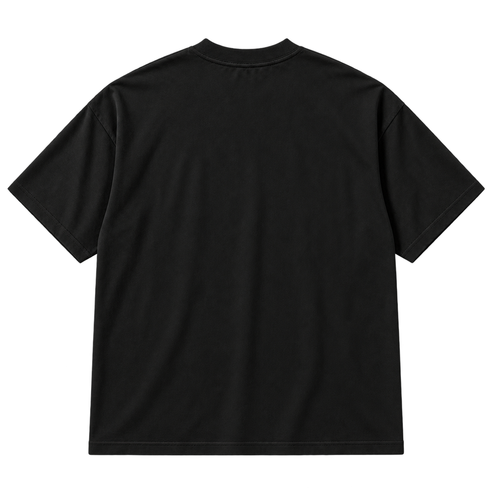 Black — back — Punk Rock Retro Oversized Graphic Tee