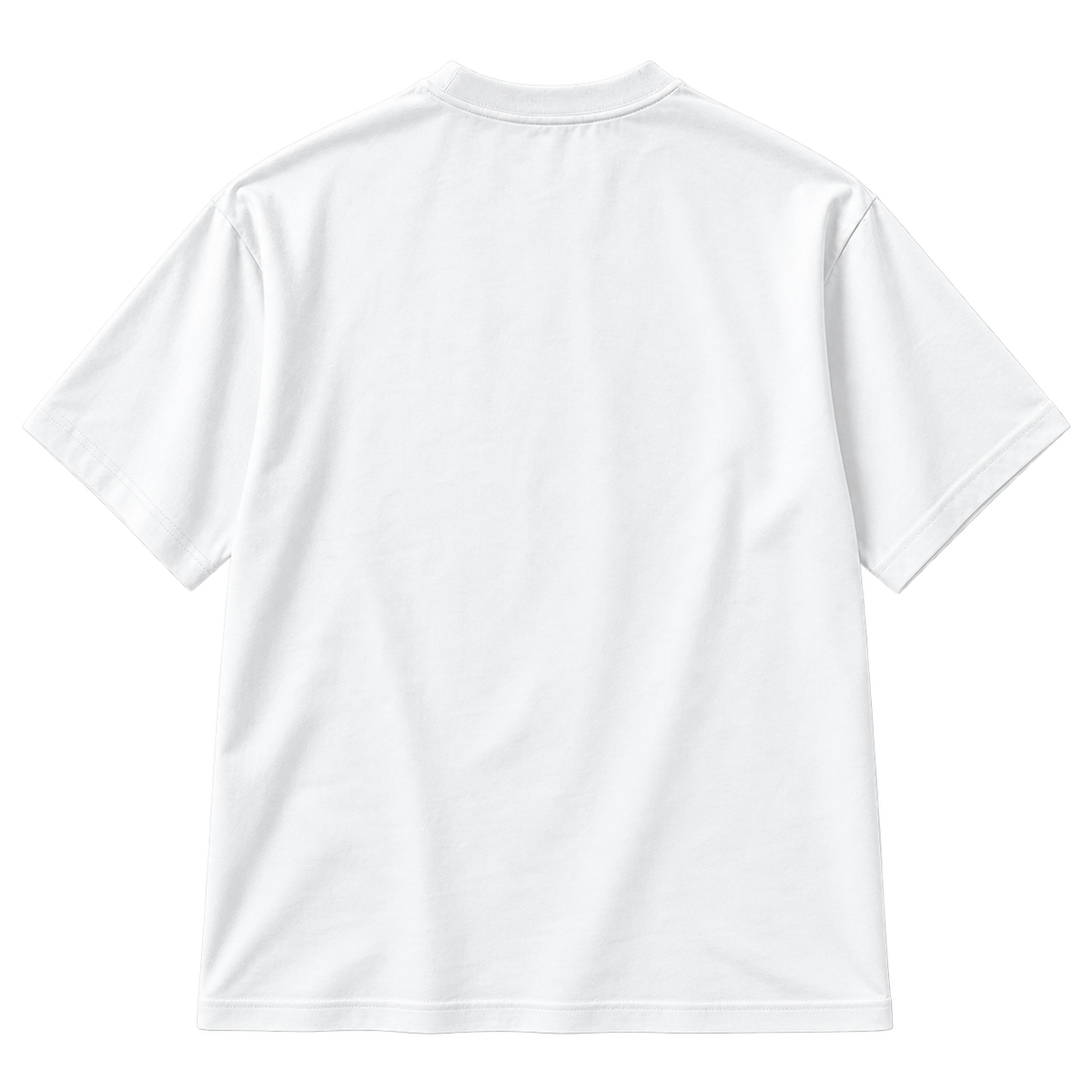 White — back — Punk Rock Retro Oversized Graphic Tee