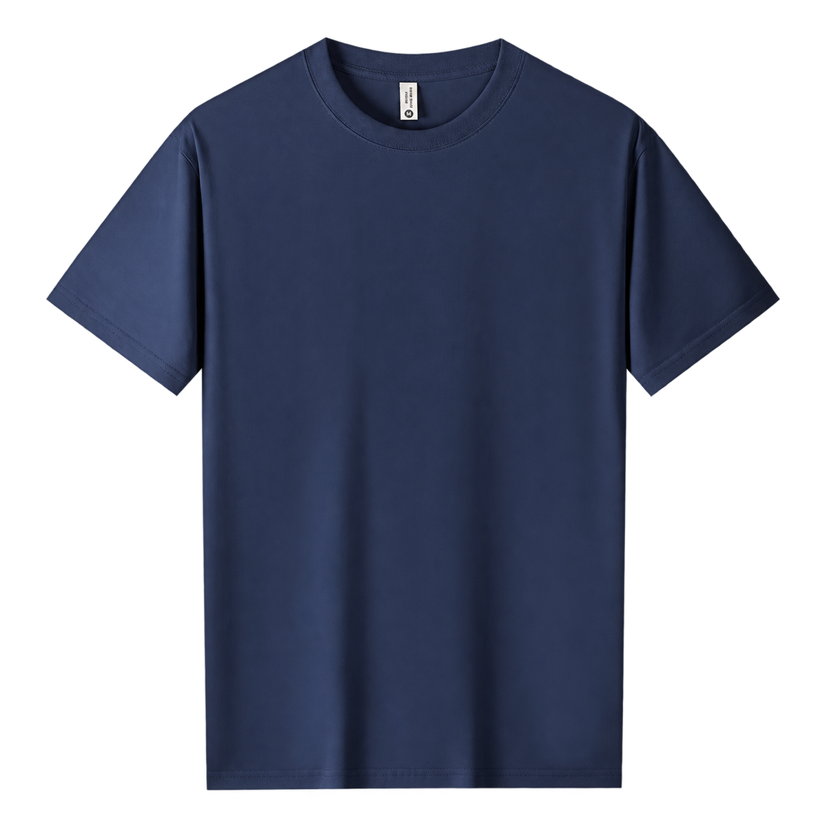 Relaxed Cotton Essential Tee in Navy Blue, transparent front product view