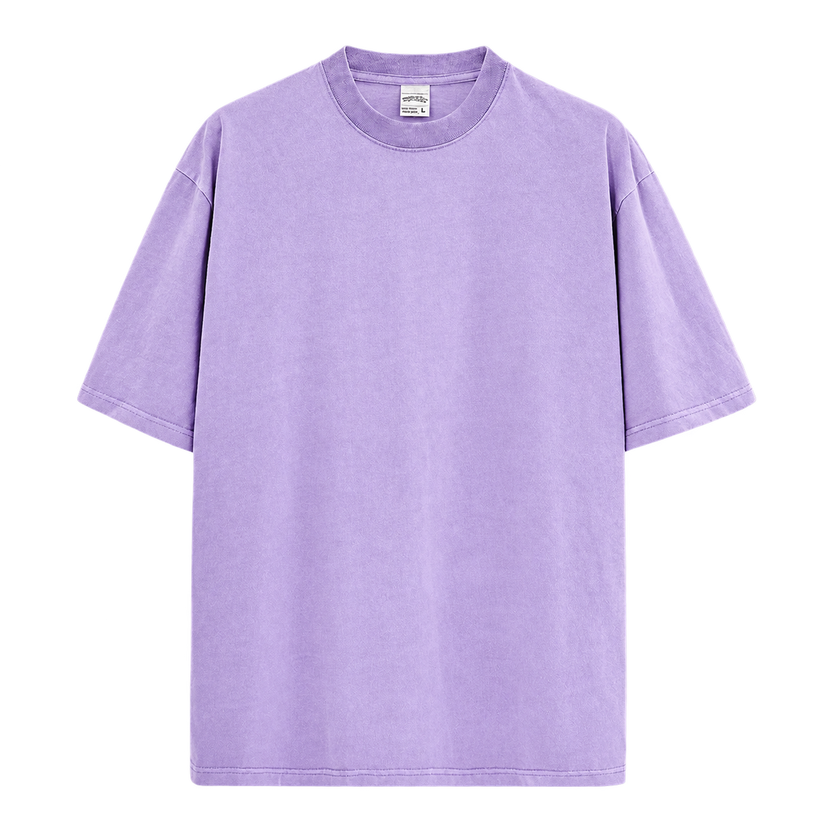 Vintage Wash Essential Tee in Purple, transparent front product view