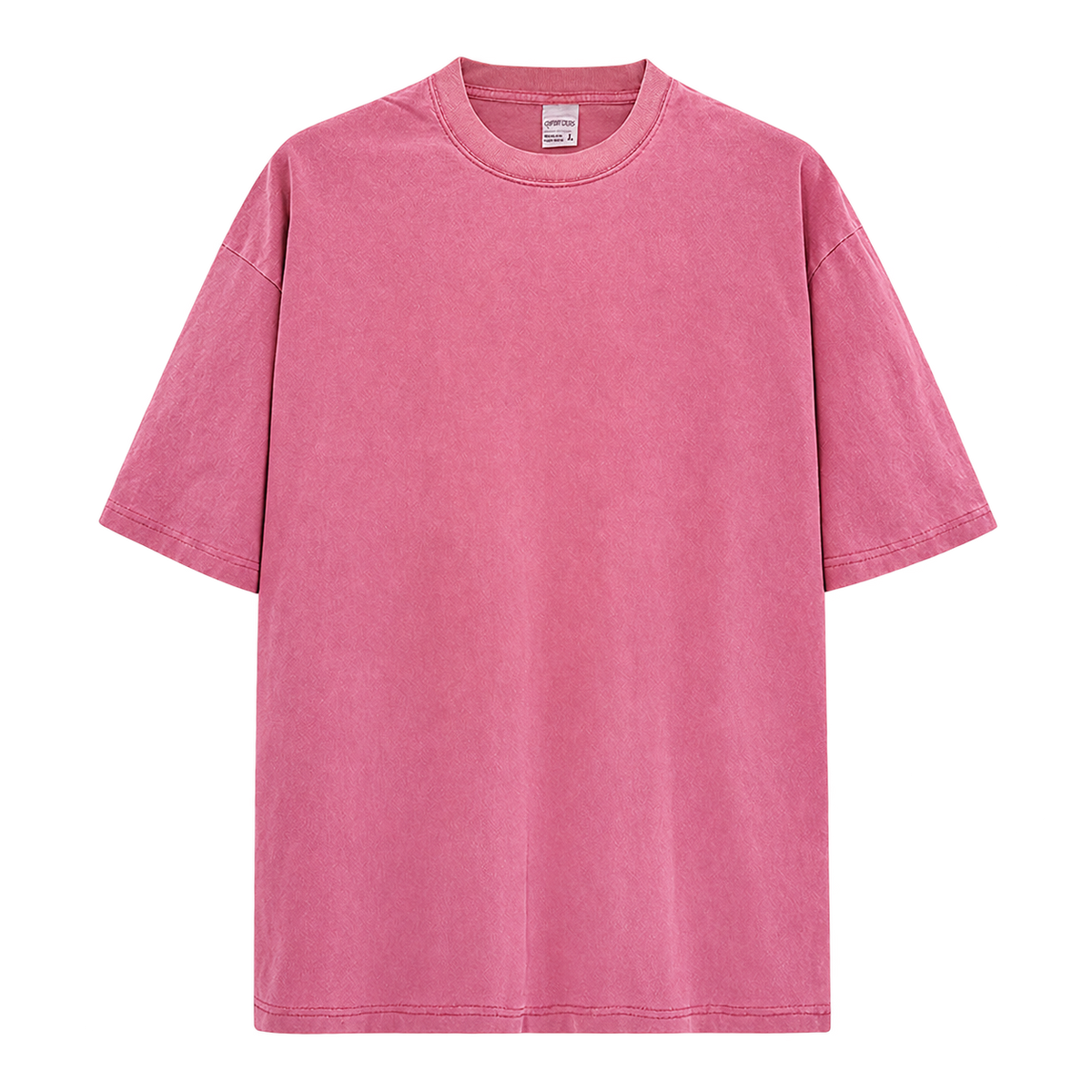 Vintage Wash Essential Tee in Rose, transparent front product view